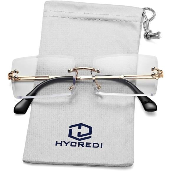 Rectangle Sunglasses for Men/Women Small Rimless Square Shade Eyewear Summer - Picture 5 of 6